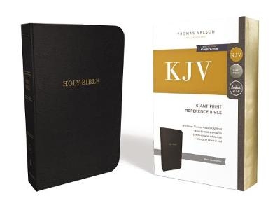 KJV Holy Bible: Giant Print with 53,000 Cross References, Deluxe Black Leathersoft, Red Letter, Comfort Print: King James Version -  Thomas Nelson