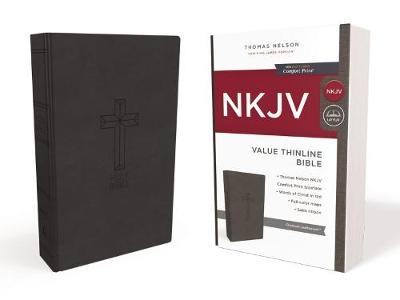 NKJV, Value Thinline Bible, Charcoal Leathersoft, Red Letter, Comfort Print -  Thomas Nelson