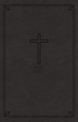 NKJV, Value Thinline Bible, Large Print, Charcoal Leathersoft, Red Letter, Comfort Print -  Thomas Nelson