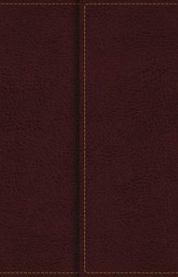 KJV, Reference Bible, Compact, Large Print, Snapflap Leather-Look, Burgundy, Red Letter, Comfort Print -  Thomas Nelson