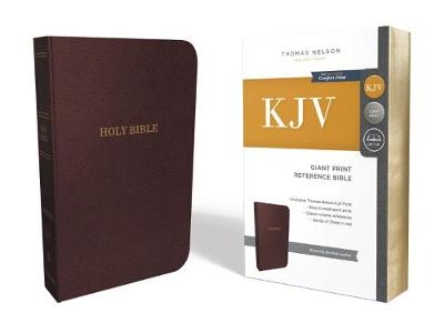 KJV Holy Bible: Giant Print with 53,000 Cross References, Burgundy Bonded Leather, Red Letter, Comfort Print: King James Version -  Thomas Nelson