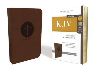 KJV Holy Bible: Giant Print with 53,000 Cross References, Brown Leathersoft, Red Letter, Comfort Print: King James Version -  Thomas Nelson