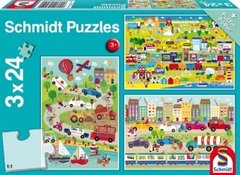 Bunte Welt der Fahrzeuge (Kinderpuzzle)