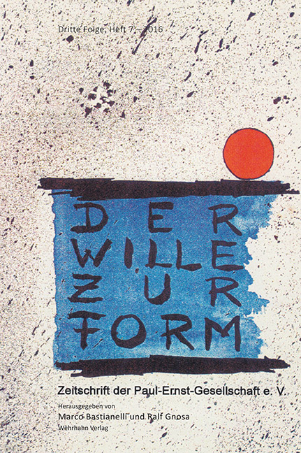 Der Wille zur Form - 