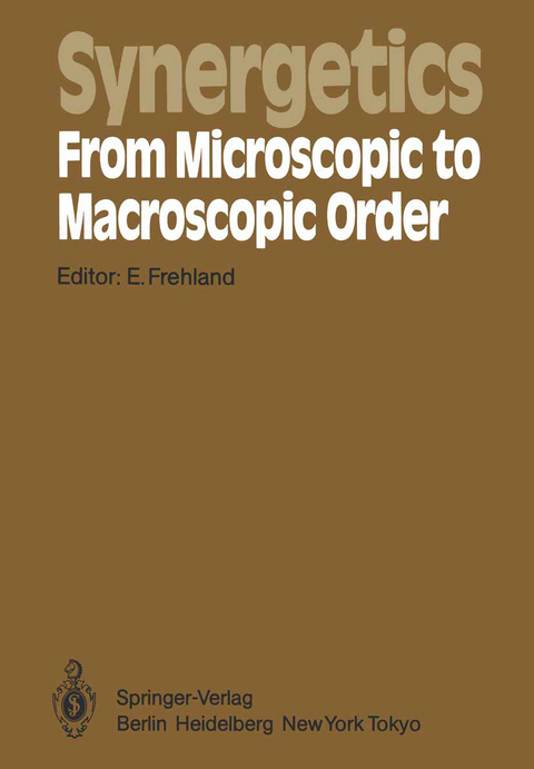 Synergetics — From Microscopic to Macroscopic Order - 