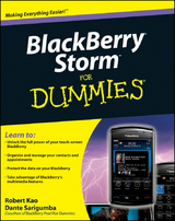 BlackBerry Storm For Dummies -  Robert Kao,  Dante Sarigumba