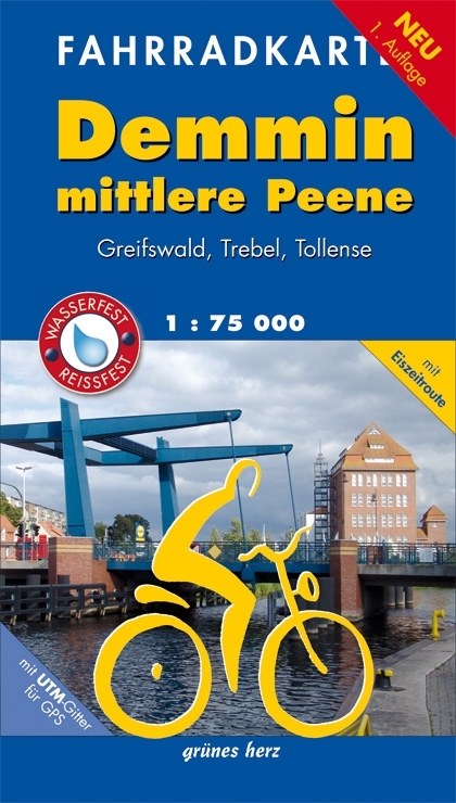 Fahrradkarte Demmin, mittlere Peene - 