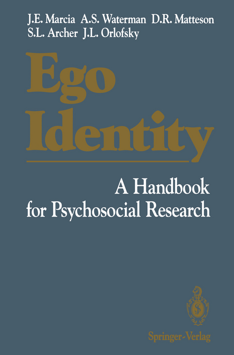 Ego Identity Von James E Marcia Isbn 978 1 4613 32 1 Fachbuch Online Kaufen Lehmanns De