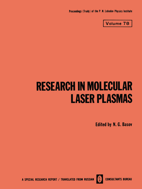 Research in Molecular Laser Plasmas - 