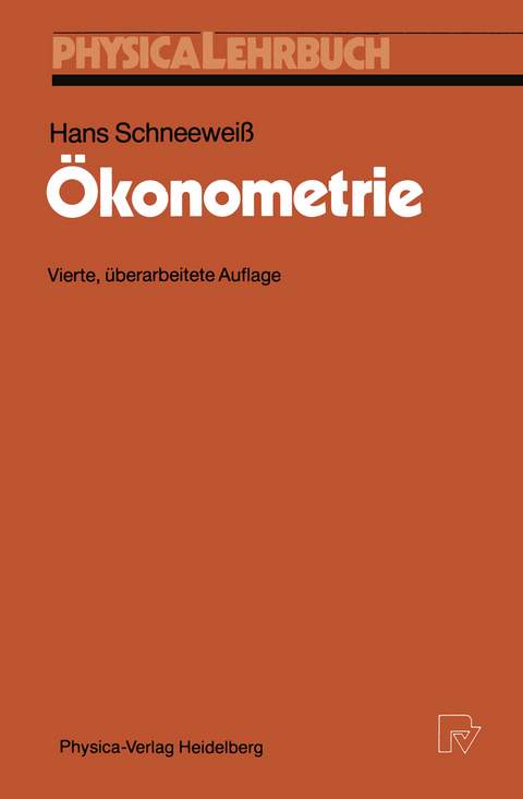 Ökonometrie - Hans Schneeweiß