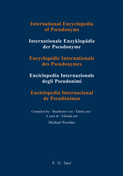 International Encyclopedia of Pseudonyms. Real Names / Bradel – Díaz y Rodríguez - Michael Peschke