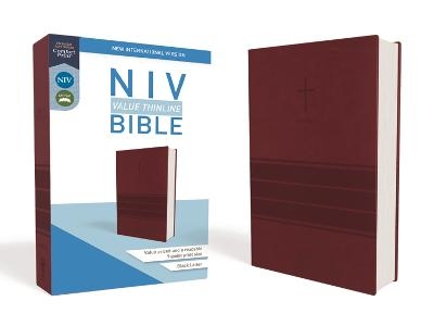 NIV, Value Thinline Bible, Leathersoft, Burgundy, Comfort Print -  Zondervan