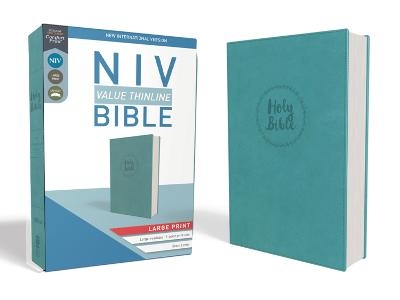 NIV, Value Thinline Bible, Large Print, Leathersoft, Teal, Comfort Print -  Zondervan