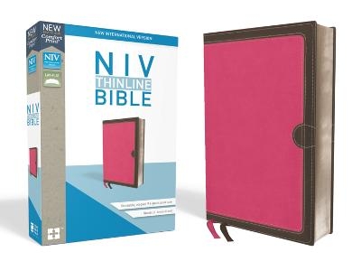 NIV, Thinline Bible, Leathersoft, Pink, Red Letter, Comfort Print -  Zondervan