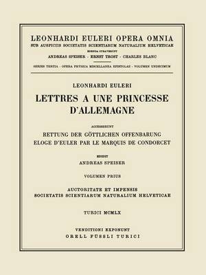 Lettres a une princesse d'Allemagne 1st part - Leonhard Euler