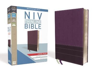 NIV, Thinline Bible, Large Print, Leathersoft, Purple, Red Letter, Comfort Print -  Zondervan