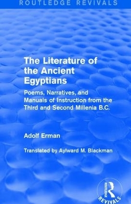 The Literature of the Ancient Egyptians - Adolf Erman