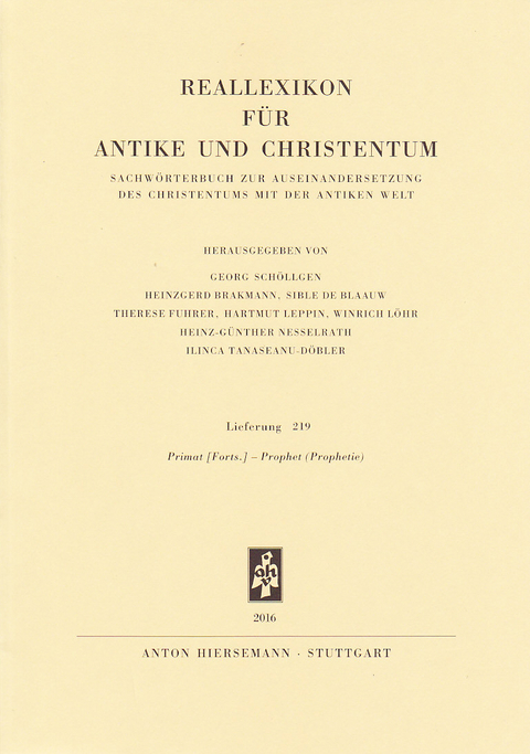 Reallexikon für Antike und Christentum