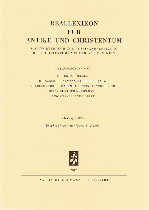 Reallexikon für Antike und Christentum