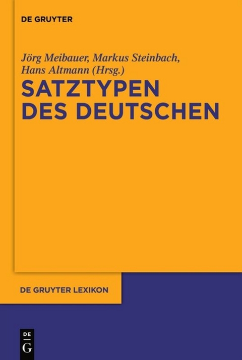 Satztypen des Deutschen - 