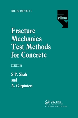 Fracture Mechanics Test Methods For Concrete - 