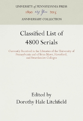 Classified List of 4800 Serials - 