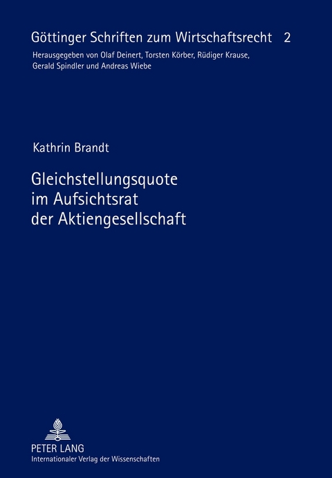 Gleichstellungsquote im Aufsichtsrat der Aktiengesellschaft - Kathrin Brandt