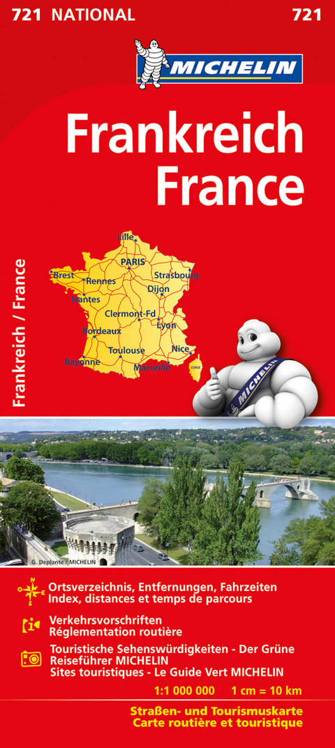 Michelin Karte Frankreich. France - 