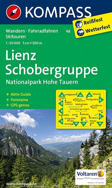 KOMPASS Wanderkarte Lienz - Schobergruppe - Nationalpark Hohe Tauern - 