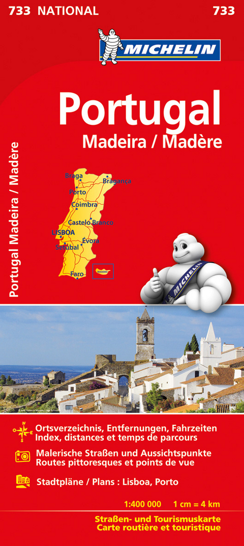 Michelin Karte Portugal Madeira. Portugal, Madère