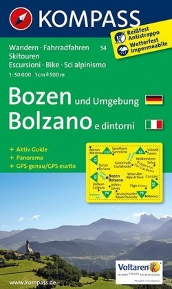 KOMPASS Wanderkarte Bozen und Umgebung /Bolzano e dintorni - 