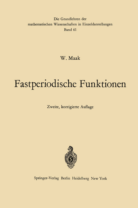 Fastperiodische Funktionen - Wilhelm Maak