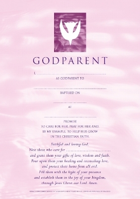 Godparent Certificates Girl Contemporary (pack of 20)