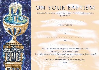 Baptism Certificates Traditional (pack of 20) - 