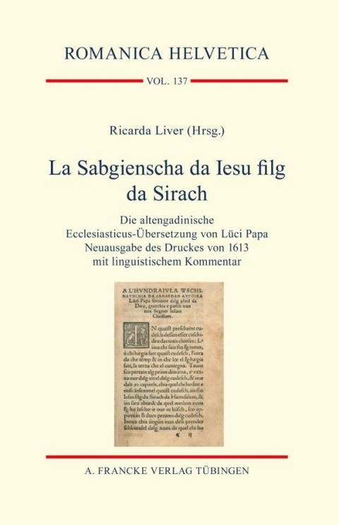 La Sabgienscha da Iesu filg da Sirach - Ricarda Liver