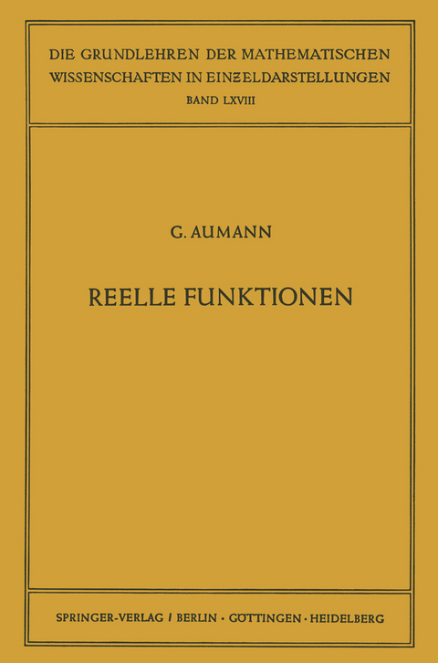 Reelle Funktionen - Georg Aumann