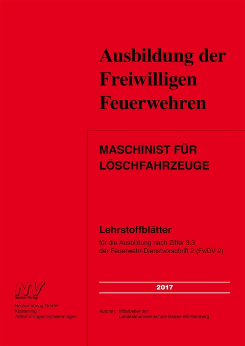 Maschinist für Löschfahrzeuge