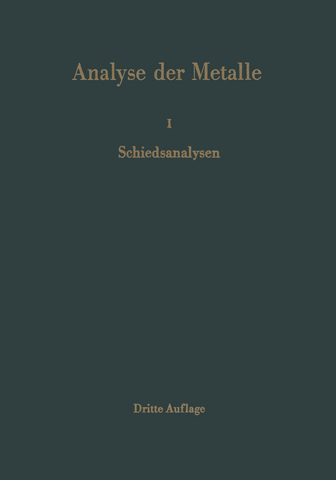 Analyse der Metalle - 