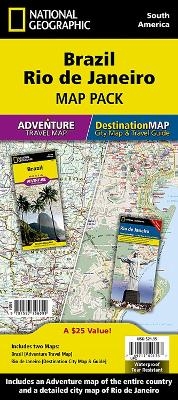 Brazil, Rio De Janeiro, Map Pack Bundle -  National Geographic Maps - Adventure