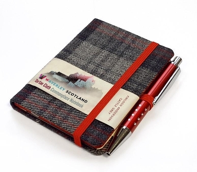 Waverley S.T. (S): Castle Grey Mini with Pen Pocket Genuine Tartan Cloth Commonplace Notebook