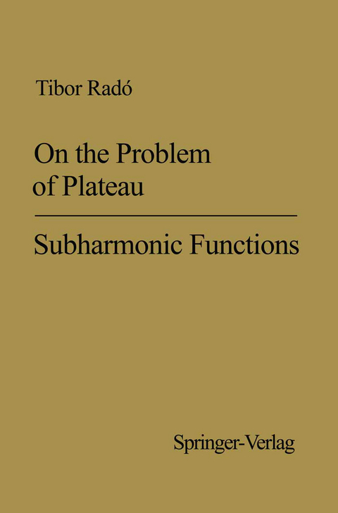 On the Problem of Plateau - Tibor Radó