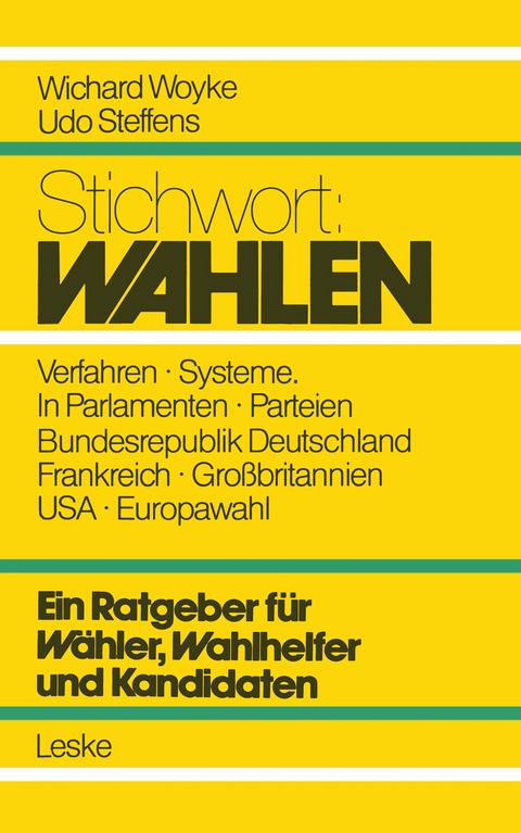 Stichwort: Wahlen - Wichard Woyke