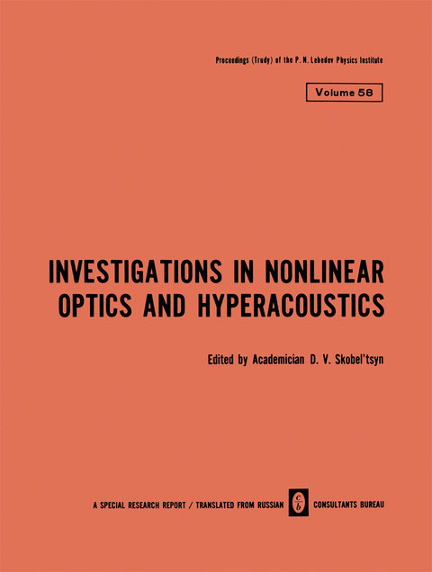 Investigations in Nonlinear Optics and Hyperacoustics - 