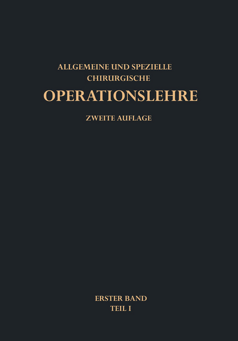 Allgemeine Operationslehre - G. Hegemann