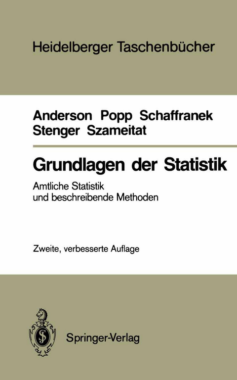 Grundlagen der Statistik - Oskar Anderson, Werner Popp, Manfred Schaffranek, Horst Stenger, Klaus Szameitat