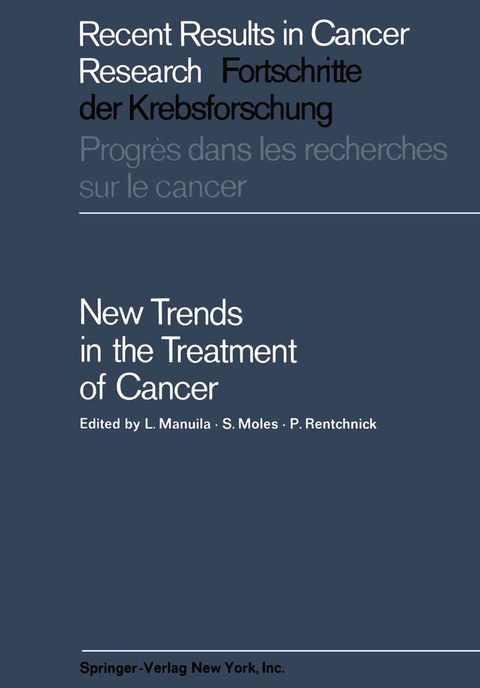 New Trends in the Treatment of Cancer - 