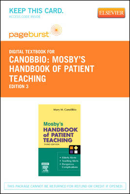 Mosby's Handbook of Patient Teaching - Elsevier eBook on Vitalsource (Retail Access Card) - Mary M Canobbio