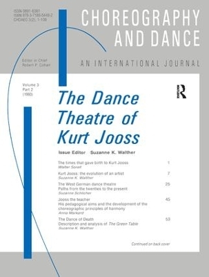 The Dance Theatre of Kurt Jooss - Suzanne Walther