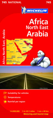 Africa North East, Arabia - Michelin National Map 745