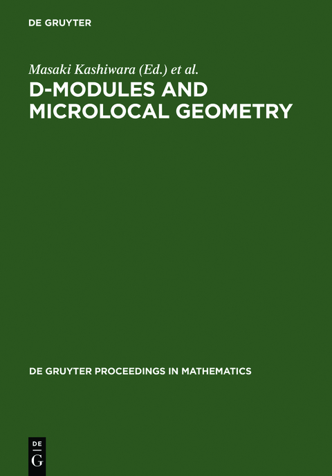 D-Modules and Microlocal Geometry - 